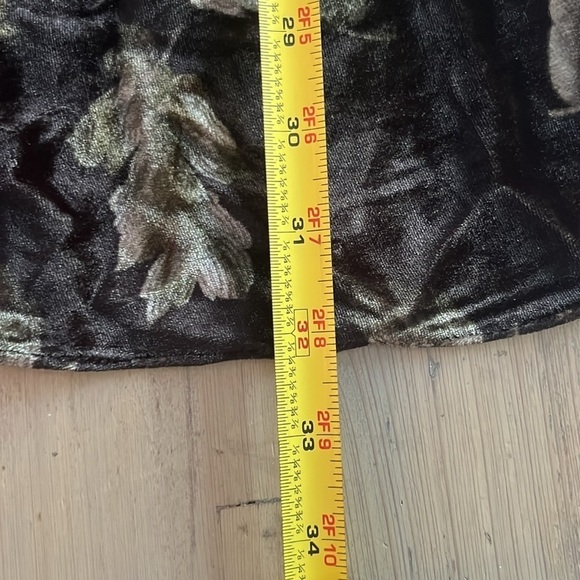 Vince Fallen Leaf Velvet Silk Modern Slip Midi Silk Skirt Size 4 - Picture 12 of 15